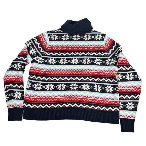 Nordstrom 1901 Snowflake Fair Isle Sweater Large - Picture 2 of 5